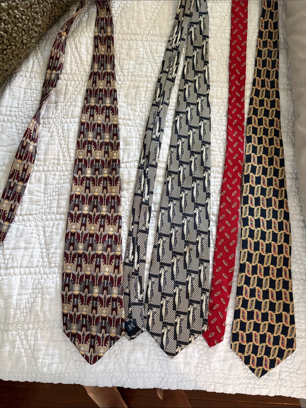 Polo by Ralph Lauren Men's Tie Set in Burgundy, Navy, Black, Red